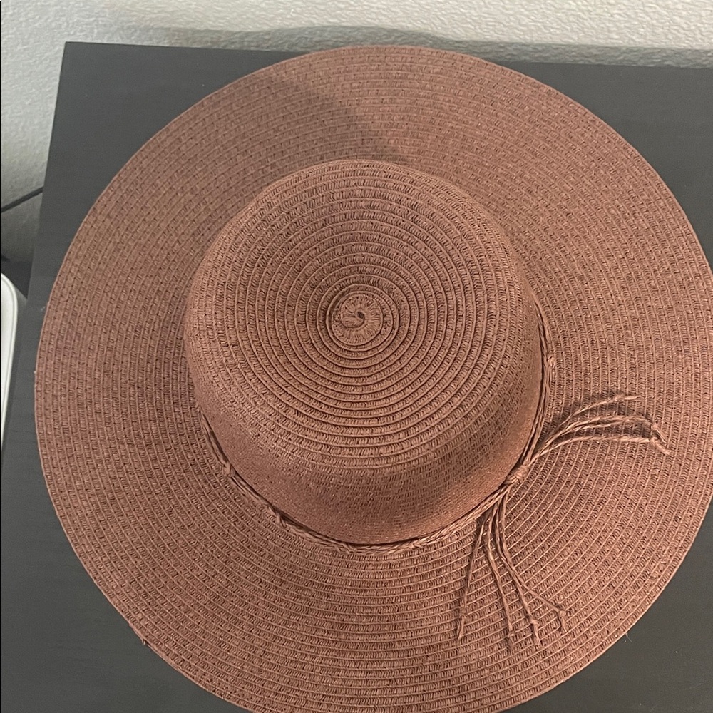 Jaclyn Smith Brown Wide-Brim Hat